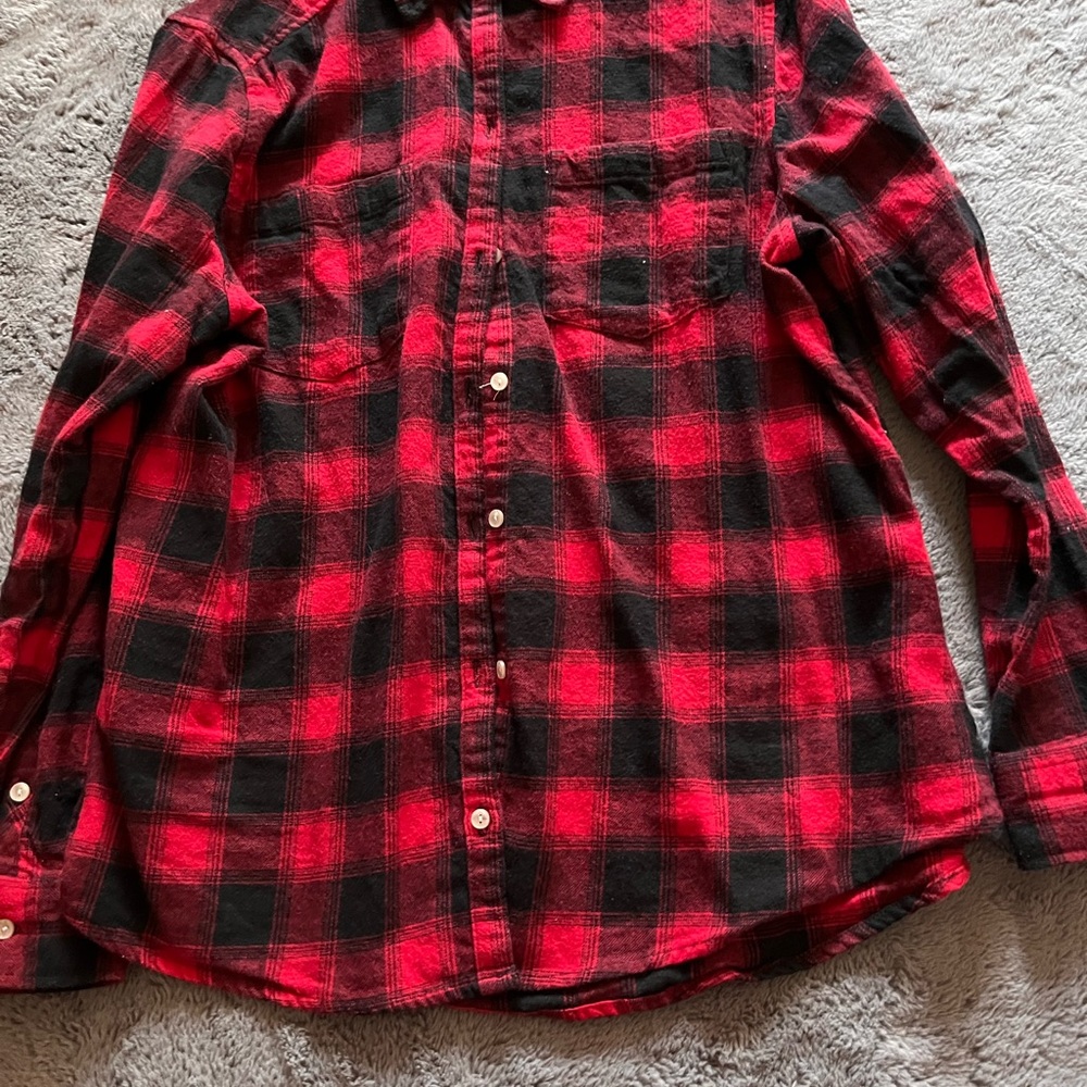 Croft & Barrow Red and Black Plaid Shirt
